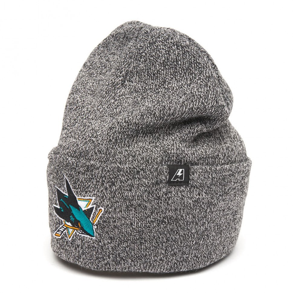 Шапка ATRIBUTIKA & CLUB San Jose Sharks, серый меланж 59341 в Екатеринбурге  в Екатеринбурге 