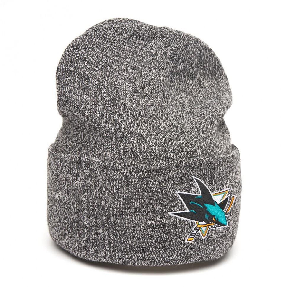 Шапка ATRIBUTIKA & CLUB San Jose Sharks, серый меланж 59341 в Екатеринбурге  в Екатеринбурге 