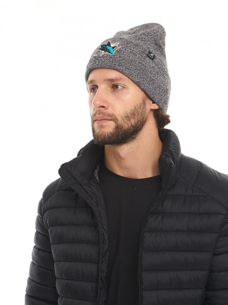 Шапка ATRIBUTIKA & CLUB San Jose Sharks, серый меланж 59341 в Екатеринбурге  в Екатеринбурге 