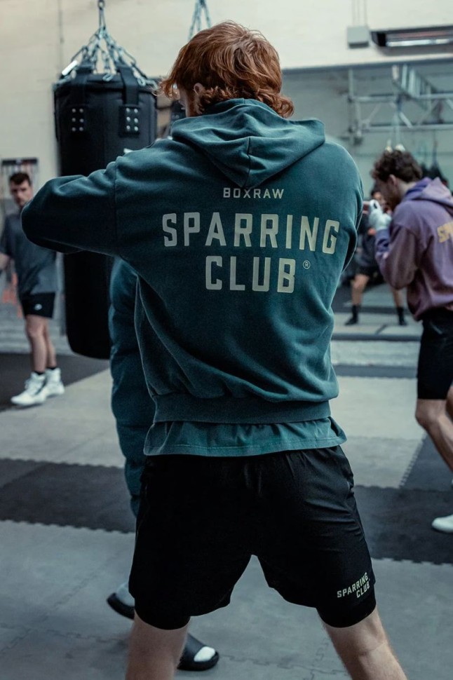 Толстовка Boxraw Sparring Club BXRW-SPCLH Бирюзовая в Екатеринбурге  в Екатеринбурге 