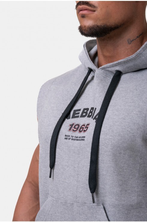 Футболка Nebbia Golden Era ragtop hoodie 197 light grey в Екатеринбурге  в Екатеринбурге 