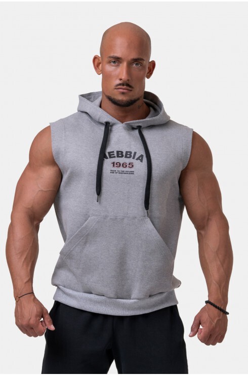 Футболка Nebbia Golden Era ragtop hoodie 197 light grey в Екатеринбурге  в Екатеринбурге 