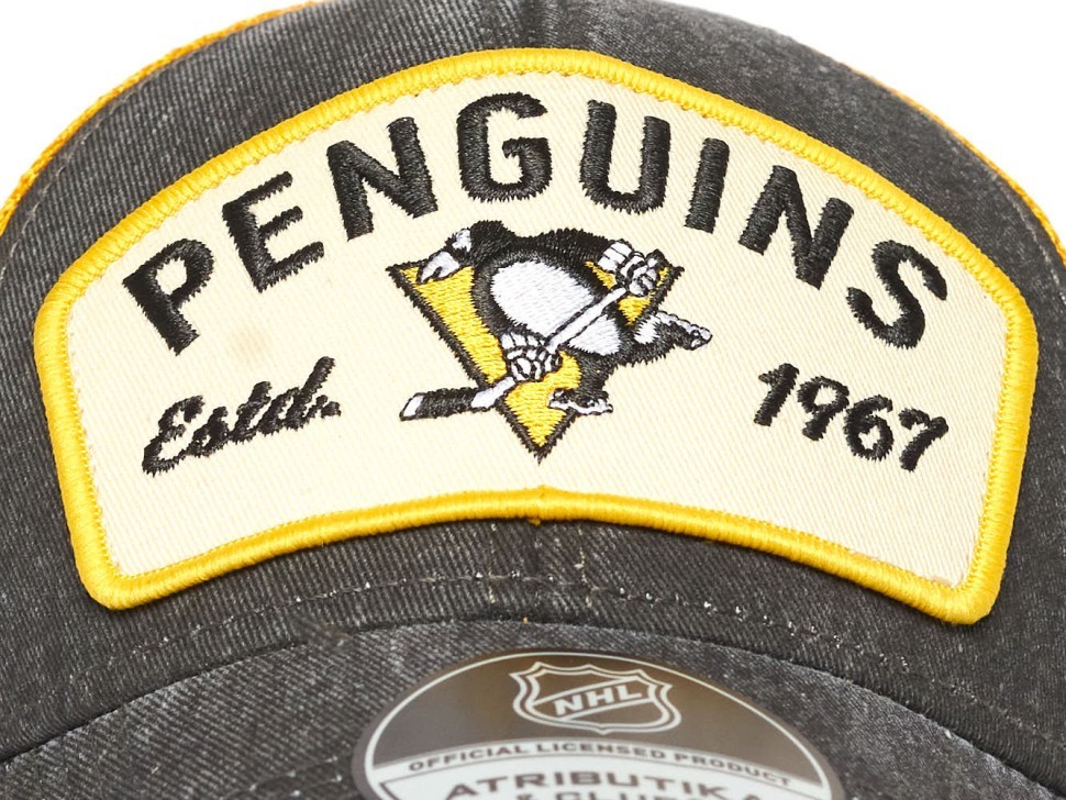 Бейсболка ATRIBUTIKA&CLUB Pittsburgh Penguins, черн.-желт. 31724 в Екатеринбурге  в Екатеринбурге 