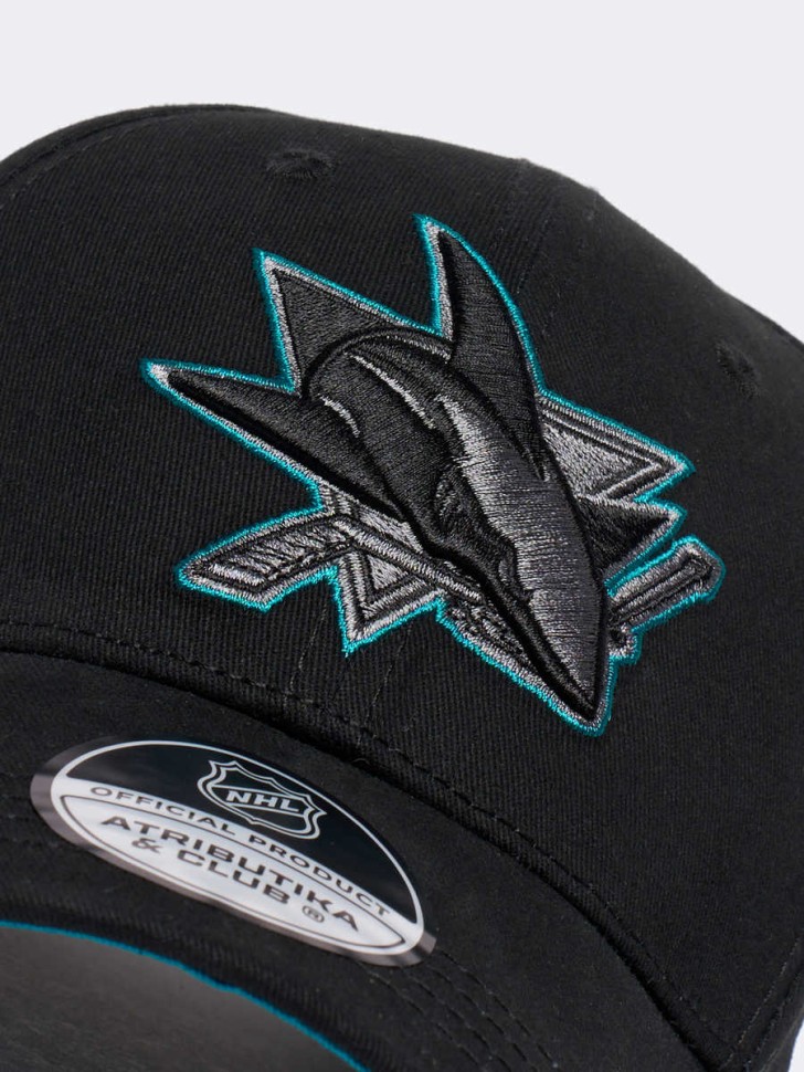 Бейсболка ATRIBUTIKA & CLUB San Jose Sharks, зелен.-черн. 32334 в Екатеринбурге  в Екатеринбурге 
