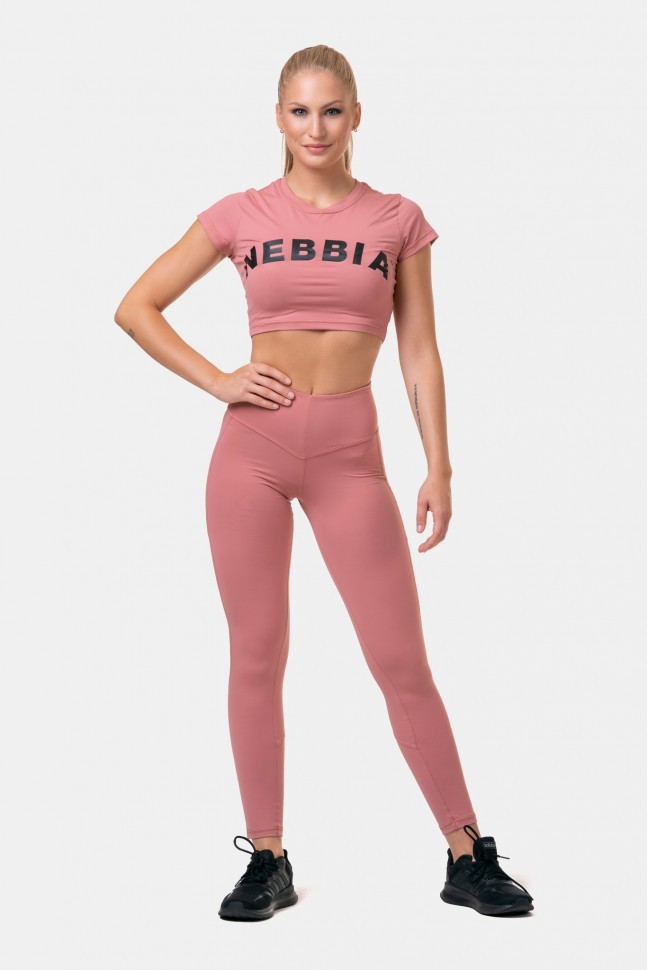 Лосины Nebbia High Waist & Mesh Leggings 573 Old rose в Екатеринбурге  в Екатеринбурге 