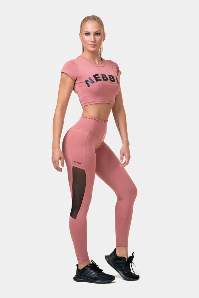 Лосины Nebbia High Waist & Mesh Leggings 573 Old rose в Екатеринбурге  в Екатеринбурге 