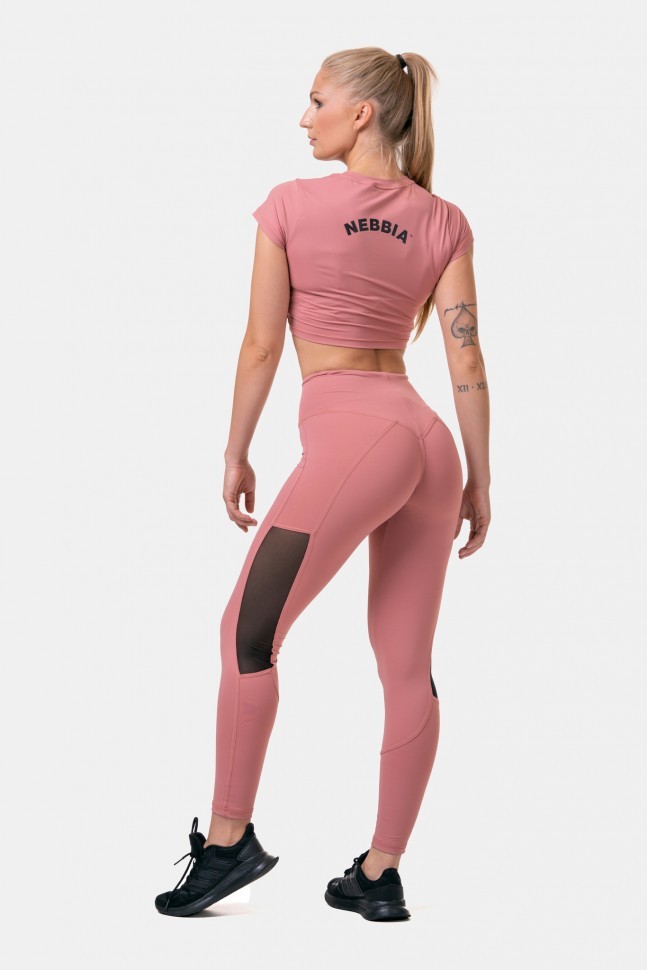 Лосины Nebbia High Waist & Mesh Leggings 573 Old rose в Екатеринбурге  в Екатеринбурге 