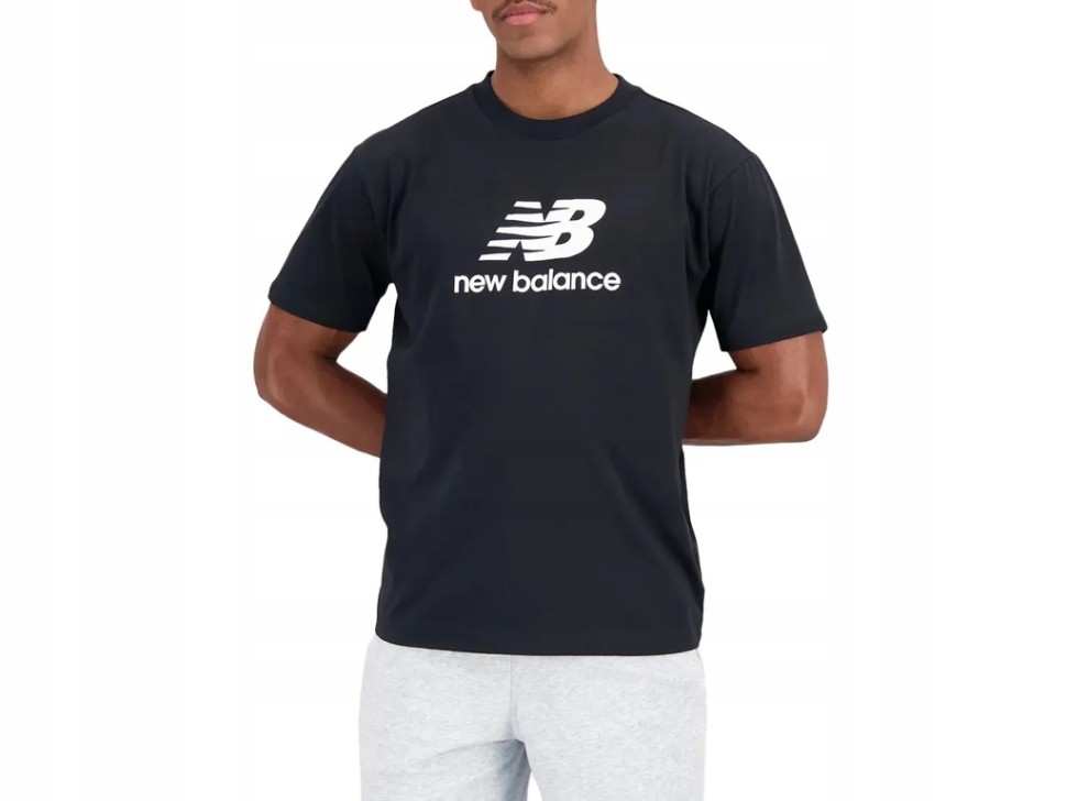 Футболка New Balance Essentials Stacked Logo Cotton Jersey Short Sleeve T-shirt MT31541-BK в Екатеринбурге  в Екатеринбурге 
