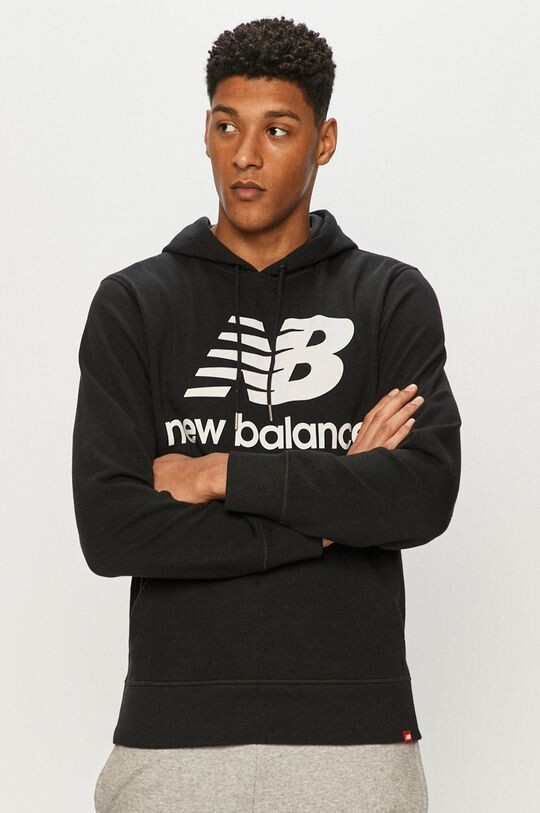 Толстовка New Balance NB Essentials Stacked Logo Po Hoodie MT03558-BK в Екатеринбурге  в Екатеринбурге 
