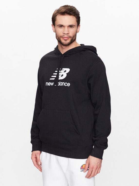 Толстовка New Balance Essentials Stacked Logo French Terry Hoodie MT31537-BK в Екатеринбурге в Екатеринбурге
