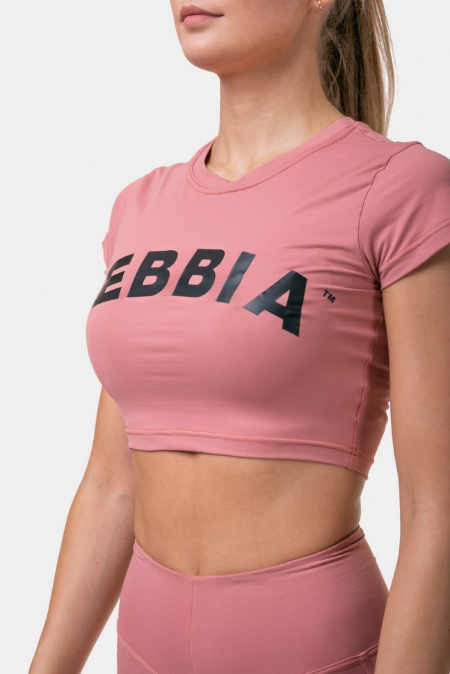 Футболка Nebbia 584 Short Sleeve Sporty Crop Top Old rose в Екатеринбурге  в Екатеринбурге 