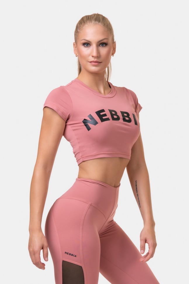 Футболка Nebbia 584 Short Sleeve Sporty Crop Top Old rose в Екатеринбурге  в Екатеринбурге 
