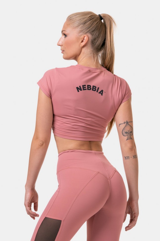 Футболка Nebbia 584 Short Sleeve Sporty Crop Top Old rose в Екатеринбурге  в Екатеринбурге 