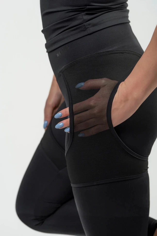 Легинсы NEBBIA 838 High Waist Leggings INTENSE Mesh Black в Екатеринбурге  в Екатеринбурге 