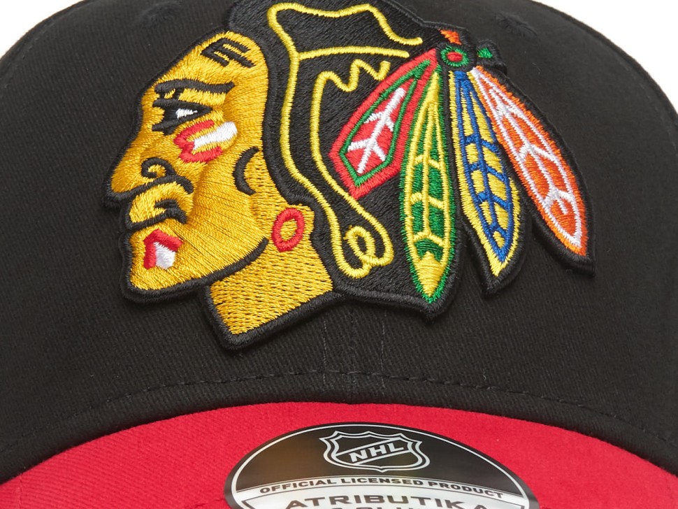 Бейсболка ATRIBUTIKA & CLUB Chicago Blackhawks, черн.-красн. 31227 в Екатеринбурге  в Екатеринбурге 