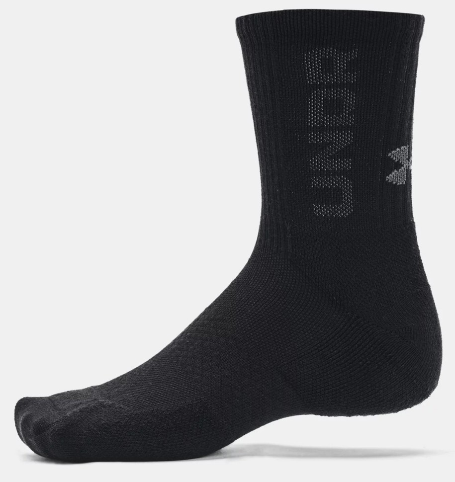 Носки Under Armour UA 3-Maker 3pk Mid-Crew-BLK 1373084-001 в Екатеринбурге  в Екатеринбурге 