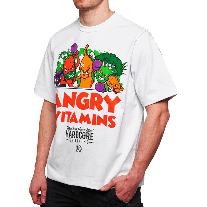 Футболка Hardcore Training Angry Vitamins White Oversized Fit hctshirt0412 в Екатеринбурге  в Екатеринбурге 