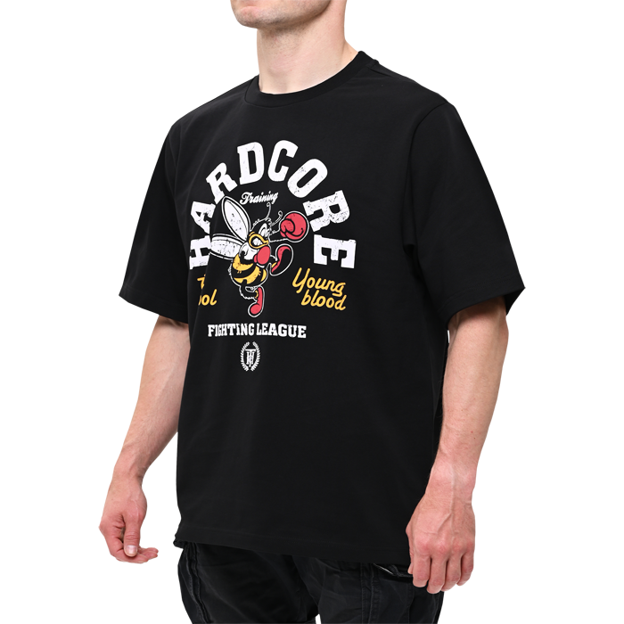 Футболка Hardcore Training Fighting League Black Oversized Fit hctshirt0493 в Екатеринбурге  в Екатеринбурге 