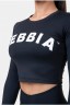 Лонгслив Nebbia 585 black Long Sleeve Thumbhole Sporty Crop Top Black
