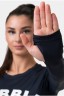 Лонгслив Nebbia 585 black Long Sleeve Thumbhole Sporty Crop Top Black
