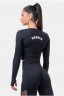Лонгслив Nebbia 585 black Long Sleeve Thumbhole Sporty Crop Top Black