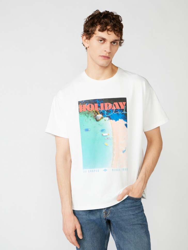 Футболки Lee Cooper MT2A122591BSLC/WHT в Екатеринбурге  в Екатеринбурге 