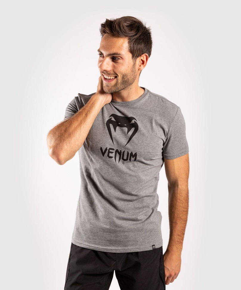 Футболка Venum Classic T-Shirt - Heather Grey Ven03526-033 в Екатеринбурге  в Екатеринбурге 