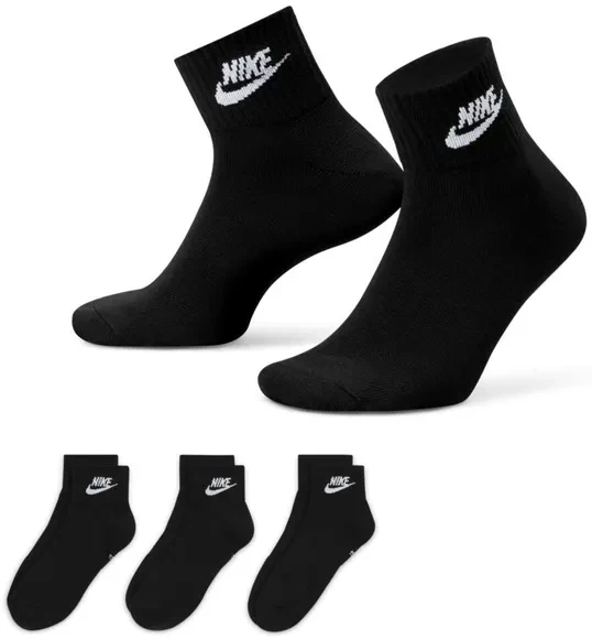 Носки Nike U Nk Nsw Everyday Essential Ankle 3Pr -144, 3 пары DX5074-010 в Екатеринбурге  в Екатеринбурге 