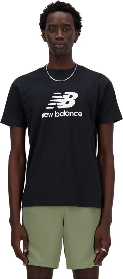 Футболка New Balance Stacked Logo MT41502BK в Екатеринбурге в Екатеринбурге