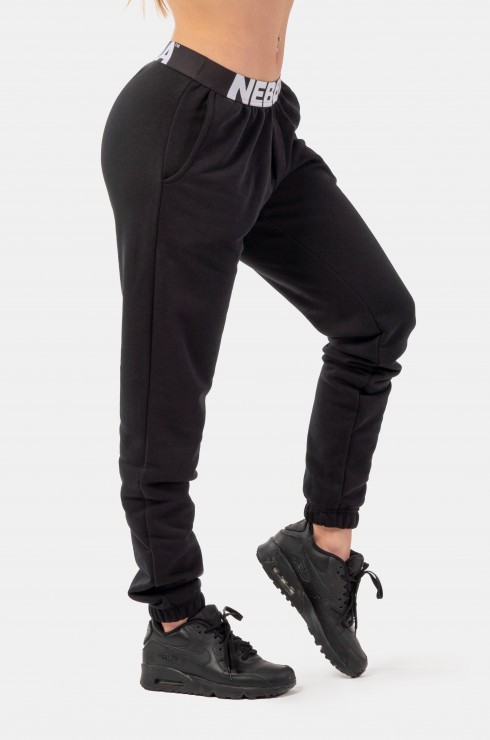 Брюки Nebbia Iconic Mid-Waist Sweatpants with elastic “N” waistband 408 Black в Екатеринбурге  в Екатеринбурге 