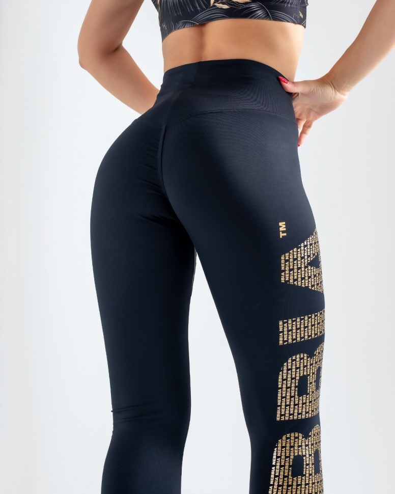 Лосины Nebbia 827 Gold Logo Print в Екатеринбурге  в Екатеринбурге 
