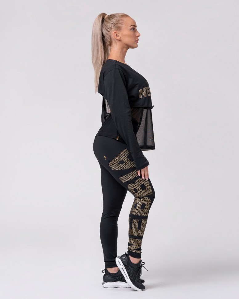 Лосины Nebbia 827 Gold Logo Print в Екатеринбурге  в Екатеринбурге 