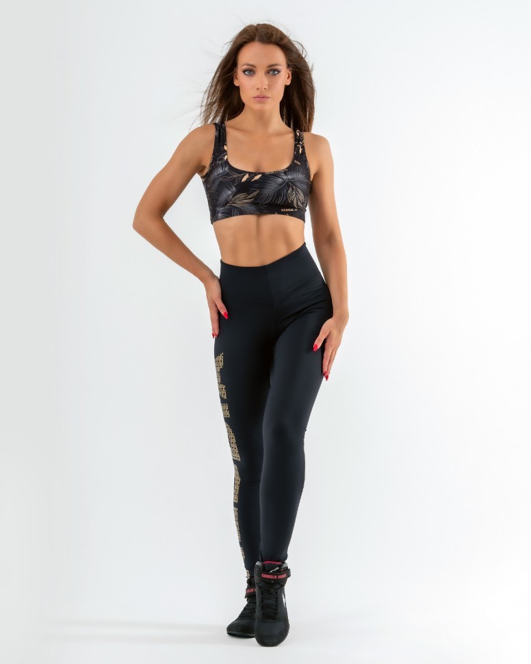 Лосины Nebbia 827 Gold Logo Print в Екатеринбурге  в Екатеринбурге 