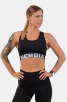 Топ NEBBIA Medium Impact Cross Back Sports Bra 410 Black в Екатеринбурге  в Екатеринбурге 