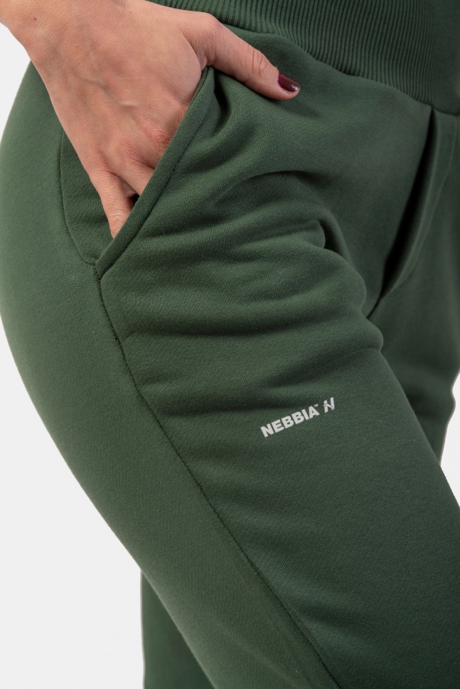 Брюки Nebbia IHigh-Waist Loose Fit Sweatpants “Feeling Good” 409 D.green в Екатеринбурге  в Екатеринбурге 