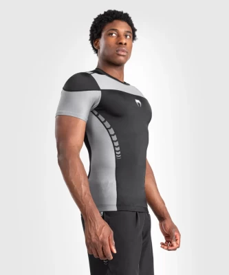 Футболка Venum Tempest Men&#039;s Short Sleeve Rashguard - Black/Grey VEN05203-109