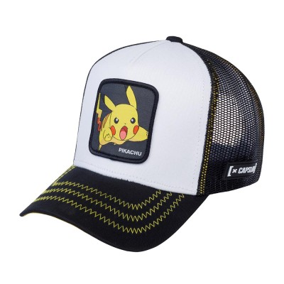 Бейсболка CAPSLAB Junior Pokemon Pikachu CL/PKM2/3/PIK5 (бел-чер) 88-226-48-00