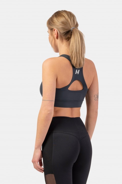 Топ NEBBIA Active Sports Bra with medium impact 413 Dark grey в Екатеринбурге  в Екатеринбурге 