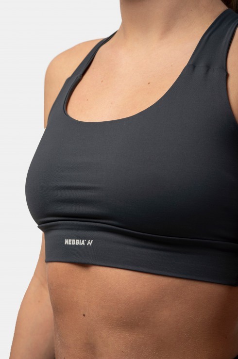Топ NEBBIA Active Sports Bra with medium impact 413 Dark grey в Екатеринбурге  в Екатеринбурге 