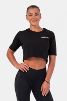 Футболка NEBBIA Minimalist Logo Crop T-shirt 600 Black в Екатеринбурге  в Екатеринбурге 