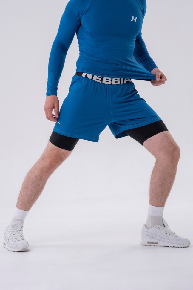 Шорты Nebbia Men Double-Layer Shorts with Smart Pockets 318 Blue в Екатеринбурге  в Екатеринбурге 