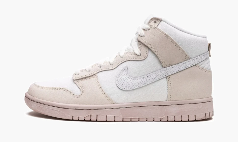 Кроссовки Nike Dunk High Retro PRM Cracked Leather Swoosh DV0822-100 в Екатеринбурге  в Екатеринбурге 