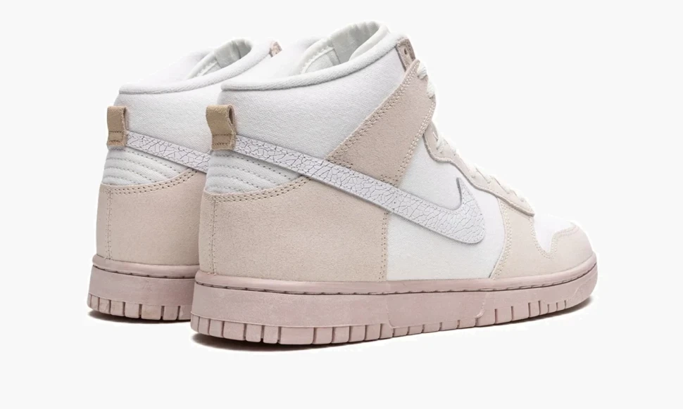 Кроссовки Nike Dunk High Retro PRM Cracked Leather Swoosh DV0822-100 в Екатеринбурге  в Екатеринбурге 