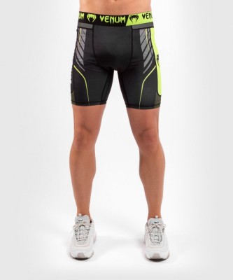 Компрессионные шорты Venum Training camp 3.0 Black/Neo Yellow 03371