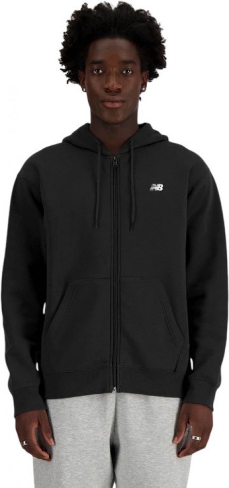 Толстовка New Balance Stacked Logo French Terry Full Zip Hoo MJ41501BK в Екатеринбурге в Екатеринбурге