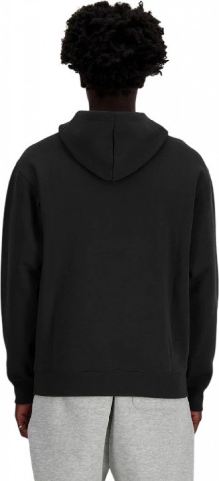 Толстовка New Balance Stacked Logo French Terry Full Zip Hoo MJ41501BK в Екатеринбурге в Екатеринбурге