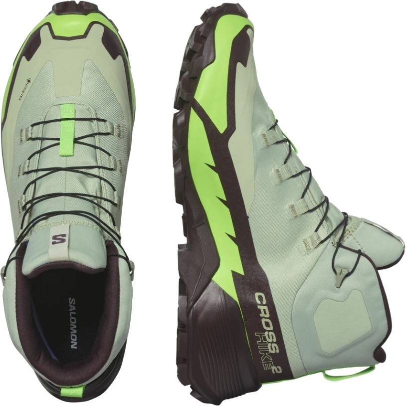 Кроссовки Salomon CROSS HIKE MID GTX 2 L47277700 Desert Sage/Green Gecko/Chocolate Plum Male в Екатеринбурге  в Екатеринбурге 