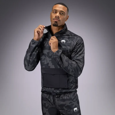 Толстовка Venum Trooper Men's Half-Zip Jacket - Black/Dark Charcoal Ven05355-577