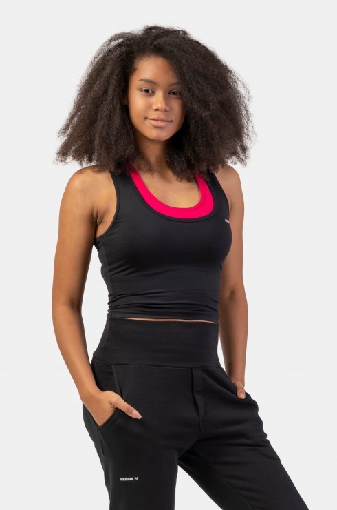 Топ NEBBIA Sporty Slim-Fit Crop Tank Top 422 Black в Екатеринбурге  в Екатеринбурге 