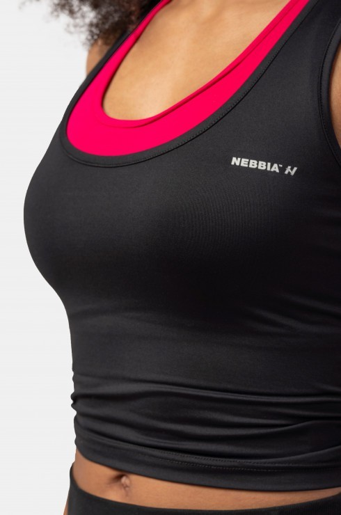 Топ NEBBIA Sporty Slim-Fit Crop Tank Top 422 Black в Екатеринбурге  в Екатеринбурге 